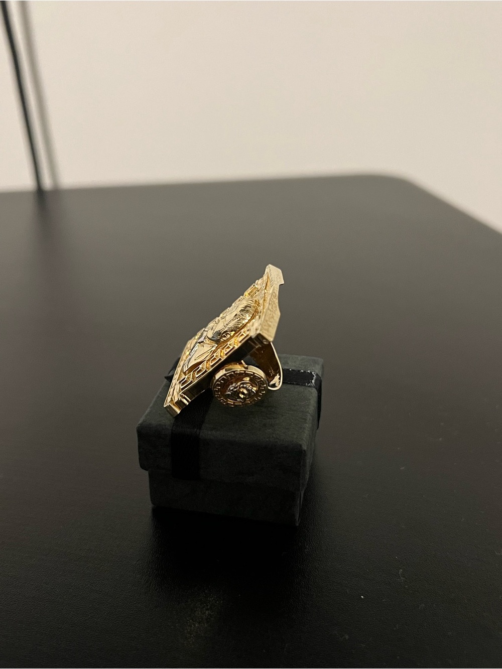 Gold ring Malverde Versace style - men’s ring